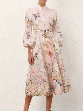 Zimmermann REBELLION BUTTON MIDI DRESS